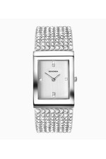 Sekonda Ladies Silver-Tone Leather & Brass Strap 26mm Dress Watch 40414
