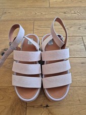 FitFlop Eloise Lilac Suede  Strappy Ankle Strap Platform Sandals Size 4