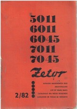 ZETOR 5011 6011 6045 7011 & 7045 TRACTOR ORIGINAL 1982 FACTORY PARTS CATALOGUE