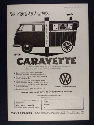 1961 volkswagen bus devon - 1961,
