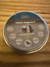 H&N Rabbit Magnum 11 .22/5.50 AIRGUN PELLETS quantity 200  (tin bashed)