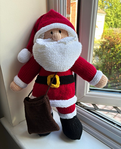 Hand knitted santa - hand, claus