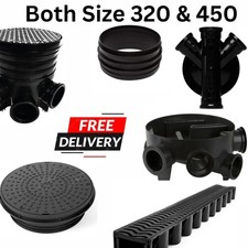 Underground Drainage Manhole Inspection Chamber Set 320, 450 Riser, Base, Cover