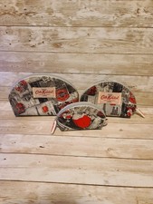 Cath Kidston Set of 3 Zipped Cosmetic / Make Up Bags – London Paris Print