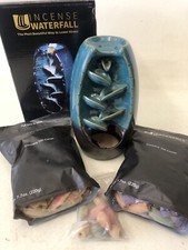 Boxed Ceramic Incense Waterfall Burner With 209 Incense Cones