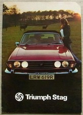 TRIUMPH STAG Car Sales Brochure Sept 1976 #3215/A