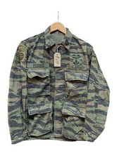 US American Woodland Tiger Stripe Camo Combat Shirt Size 38" Chest #417