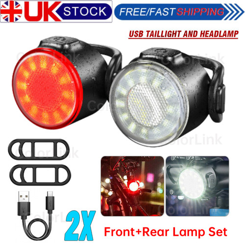 Mountain bike lights usb - 2x,