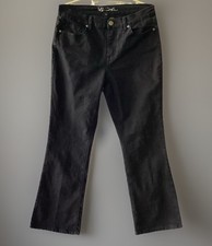 DG2 by Diane Gilman Jeans Virtual Stretch Denim Straight-Leg Black 12P Petite