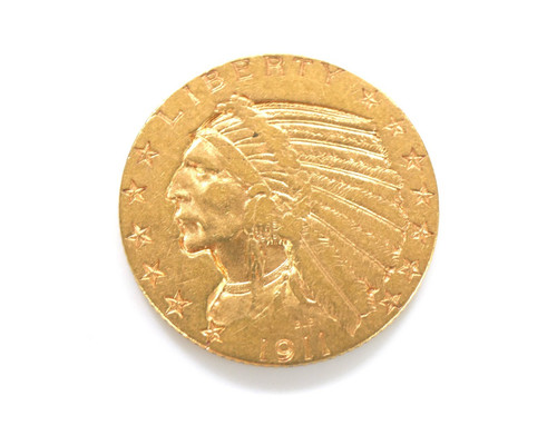 Old coin usa 5 indian - $5, "indian