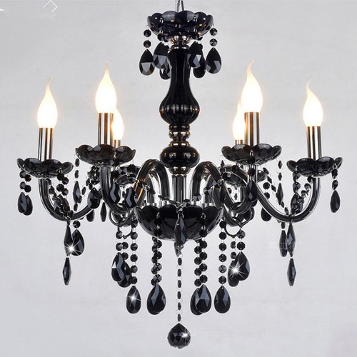 Black crystal light - black, 6-light