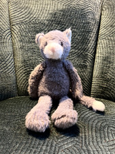 Jellycat Sweetie Kitten - Small Fluffy Light Grey Beanie kitten rare Retired