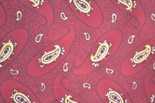 Vintage Tootal burgundy cravat / ascot with paisley pattern