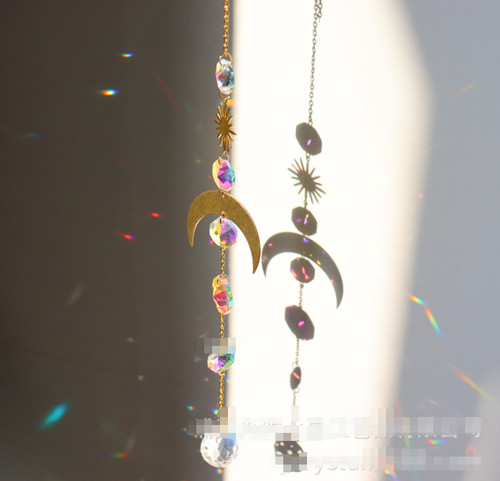 Crystal sun catcher moon prism - crystal,