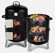 Charcoal Smoker BBQ Grill 3in1