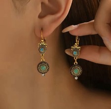 Retro Bohemian Round Green