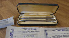 Rare YARD O LED Silver Pen Pencil twin set in case with paperwork