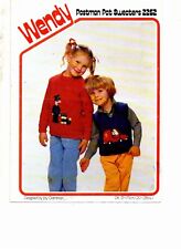 Wendy Postman Pat sweaters 20 inches knitting pattern
