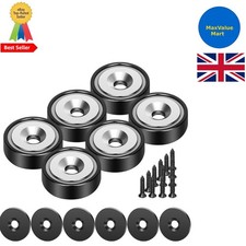 6 Piece 20x7mm Black Magnet