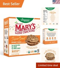 Organic Everything Super Seed Crackers - 5.5oz of Crunchy, Flavorful Snacking