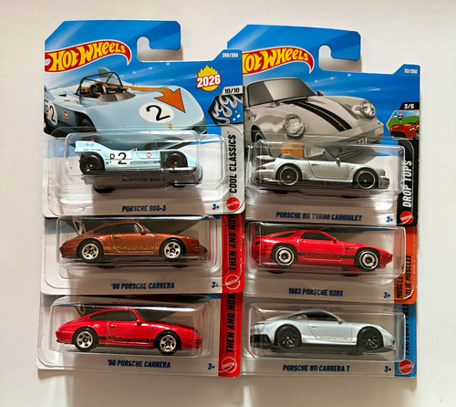 Hot wheels carded porsche - wheels, 1:64