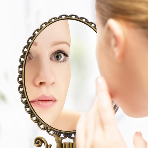 Retro compact makeup mirror - compact,