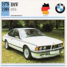 1978-1989 BMW 635CSi Classic Car Photo/Info Maxi Card