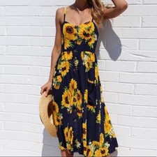 Summer Floral Dress Size L