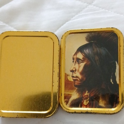 Vintage metal tobacco tin - vintage,