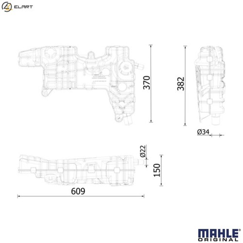 Expansion tank coolant crt - expansion, 250