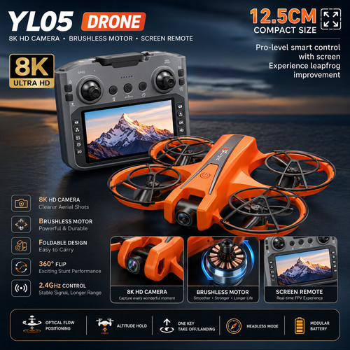 Camera drone brushless - 8k,