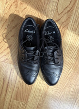 Clarks Boys Black Leather
