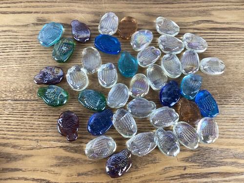 Fish shaped glass pebble - shaped,