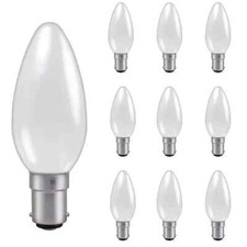 10x CANDLE Light Bulbs 240V 40W BA15D OPAL 10 PACK