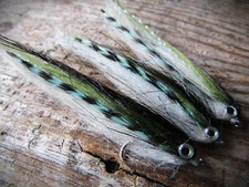 IFS Sand eel  Seatrout bass flat wing predator Irish lough Fly x 3 sz 10
