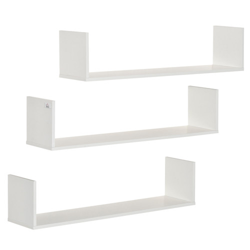 White floating wall shelves - floating,