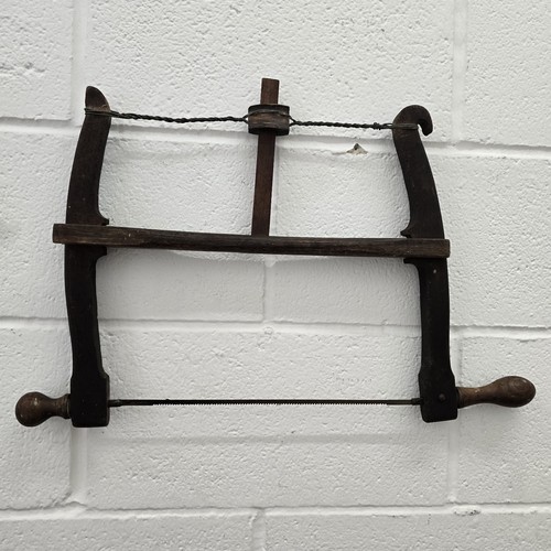 Vintage wooden bow saw - vintage,