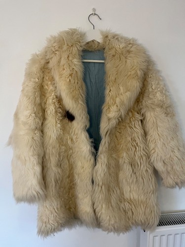 Vintage sheepskin fur coat - vintage,
