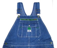 LIBERTY - Men's Vintage Dungarees 42"W x 32"L XXL 2XL Work Overalls Blue Denim