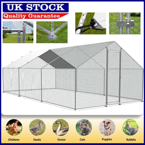 Walk chicken run coop metal - in,