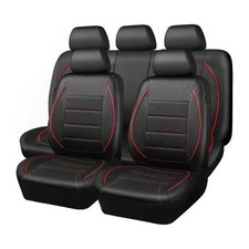 2/4/9PCS Universal PU Leather Colourblock Full Set Car Seat Cover Protector