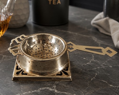 Vintage tea strainer - &, drip