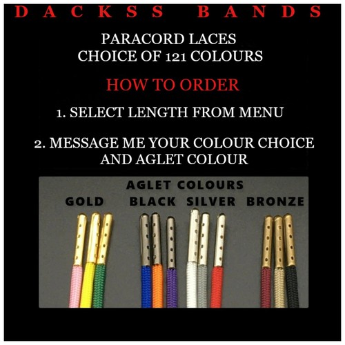 Paracord laces 121 different
