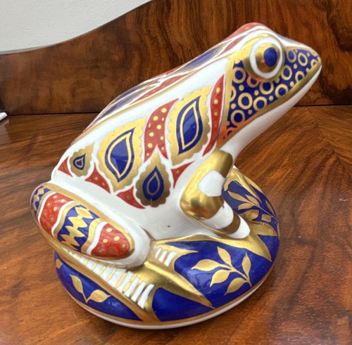 Ceramic frog figurine glossy - frog,