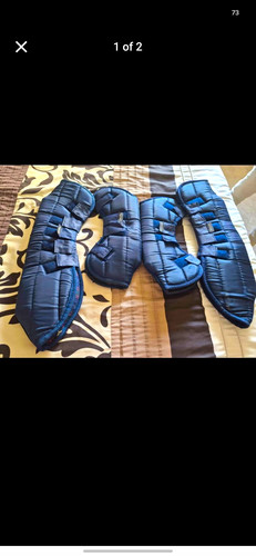 Blue quilted padded fabric - quilted,
