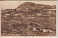 INGLETON, YORKSHIRE - INGLEBOROUGH & BEEZLEY FARM B&W  POSTCARD +