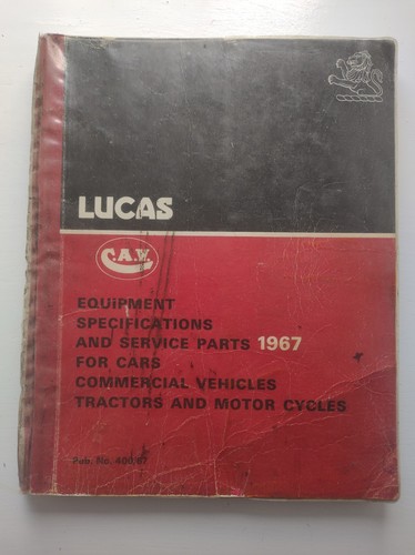 Lucas parts catalogue 400 - lucas, 400/67