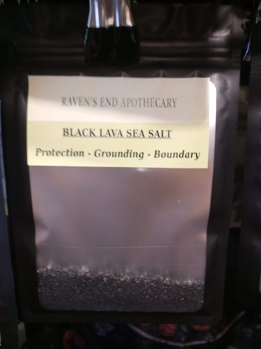Black lava salt decorative - lava,
