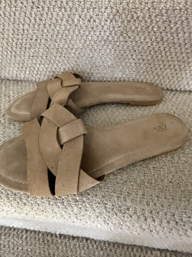 Zara brown beige summer suede - zara,