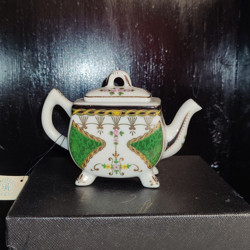 Miniature porcelain teapot - porcelain,